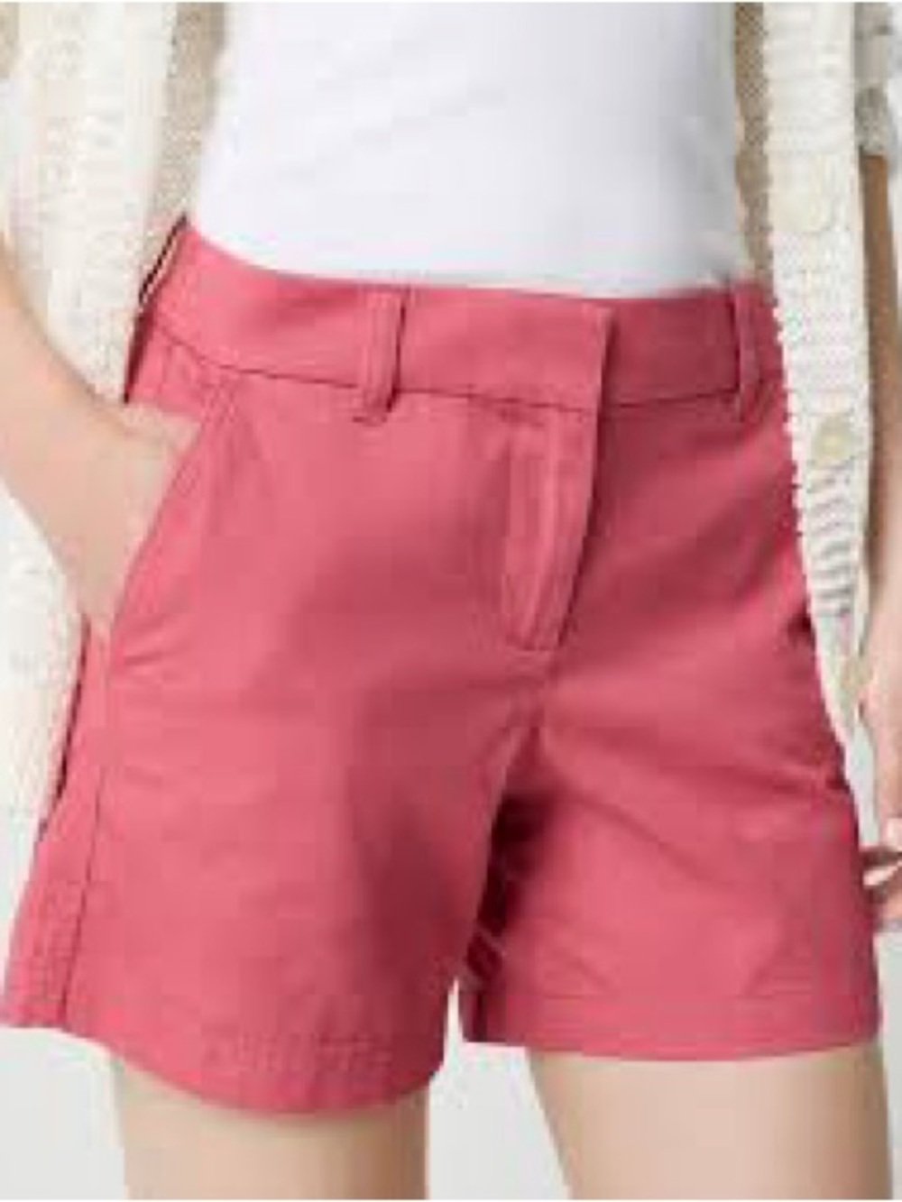 J. Crew Coral Pink Mid-Rise Cotton Shorts